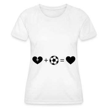 Cœur brisé et football - - T-shirt sport Femme - blanc - Devant - AI Model Female 172 dark (172cm)