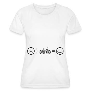 Smile Face and Bike - - Women's Functional T-Shirt - white - Front - AI Model Female 172 dark (172cm)
