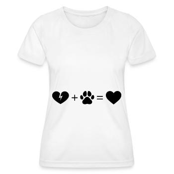 Broken Heart Heart and Dog 3 - - Women's Functional T-Shirt - white - Front - AI Model Female 172 dark (172cm)