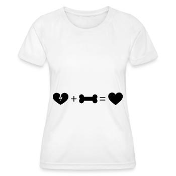 Gebrochenes Herz Herz und Hund 4 - - Frauen Funktions-T-Shirt - Weiß - Vorne - AI Model Female 172 dark (172cm)