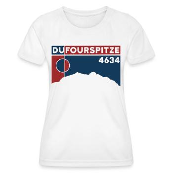 Dufourspitze High Altitude Tour Ascent Souvenir Souvenir - T-shirt sport Femme - blanc - Devant - AI Model Female 172 dark (172cm)