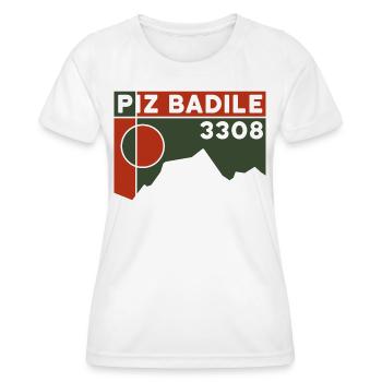 Piz Badile Nordgrat Bergführer Besteigung Souvenir - Frauen Funktions-T-Shirt - Weiß - Vorne - AI Model Female 172 dark (172cm)