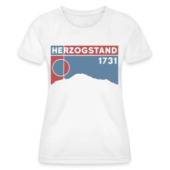 Herzogstand, Mountain, Hiking, Hike, Ridge Walk - Women's Functional T-Shirt - white - Front - AI Model Female 172 dark (172cm)