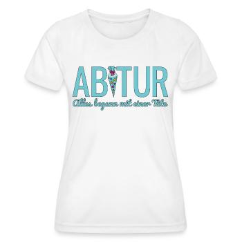 Abitur 2026 Alles begann mit einer Tüte Abi 2026 - Frauen Funktions-T-Shirt - Weiß - Vorne - AI Model Female 172 dark (172cm)
