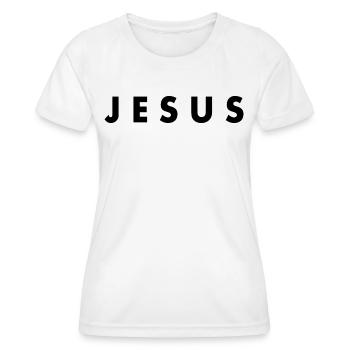 Jesus - T-shirt sport Femme - blanc - Devant - AI Model Female 172 dark (172cm)