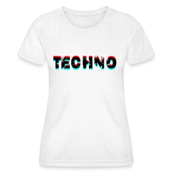 techno music design - Frauen Funktions-T-Shirt - Weiß - Vorne - AI Model Female 172 dark (172cm)