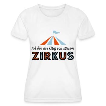 Zirkus - Frauen Funktions-T-Shirt - Weiß - Vorne - AI Model Female 172 dark (172cm)