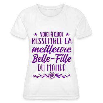belle-fille du monde - T-shirt sport Femme - blanc - Devant - AI Model Female 172 dark (172cm)