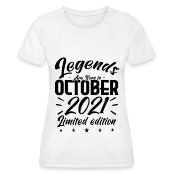 LEGENDEN WERDEN IM OKTOBER 2021 GEBOREN - Frauen Funktions-T-Shirt - Weiß - Vorne - AI Model Female 172 dark (172cm)