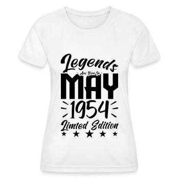 Geboren 1954 Geburtstagsgeschenk 1954. - Frauen Funktions-T-Shirt - Weiß - Vorne - AI Model Female 172 dark (172cm)