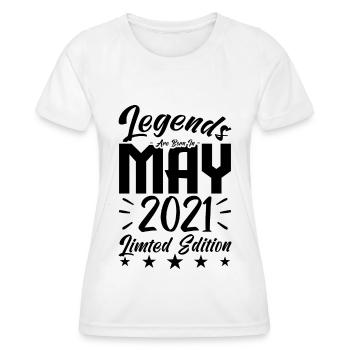 Geboren Mai 2021 Geburtstagsgeschenk 2021. - Frauen Funktions-T-Shirt - Weiß - Vorne - AI Model Female 172 dark (172cm)