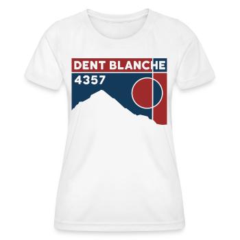 Dent Blanche Grenchen Valais Normal route alpine tour - Women's Functional T-Shirt - white - Front - AI Model Female 172 dark (172cm)