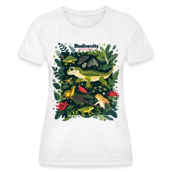 Biodiversität Erhaltung Tropische Fauna - Frauen Funktions-T-Shirt - Weiß - Vorne - AI Model Female 172 dark (172cm)