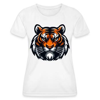 König Tiger - Frauen Funktions-T-Shirt - Weiß - Vorne - AI Model Female 172 dark (172cm)
