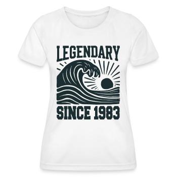Legendary since 1983 Birthday Wave - Women's Functional T-Shirt - white - Front - AI Model Female 172 dark (172cm)