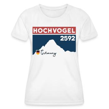 Hochvogel Wanderung Tour Berg Riss Allgäuer Alpen - Frauen Funktions-T-Shirt - Weiß - Vorne - AI Model Female 172 dark (172cm)