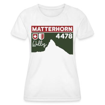 Matterhorn Heights Zermatt Valais Hike Switzerland - Women's Functional T-Shirt - white - Front - AI Model Female 172 dark (172cm)