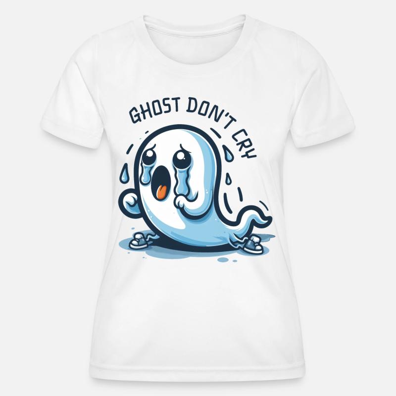 Ghost Don't Cry - Women's Functional T-Shirt - white