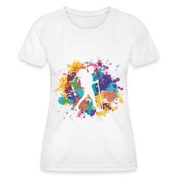 Pulvérisation colorée et randonnée 1 - - T-shirt sport Femme - blanc - Devant - AI Model Female 172 dark (172cm)