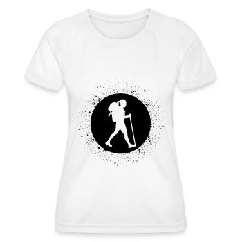 Cercle avec Splash et Wander - (2) - T-shirt sport Femme - blanc - Devant - AI Model Female 172 dark (172cm)