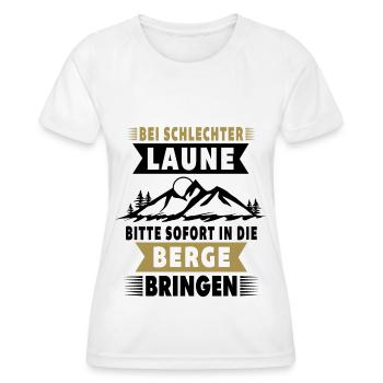 Bitte Sofort in den Berg Bringen - - Frauen Funktions-T-Shirt - Weiß - Vorne - AI Model Female 172 dark (172cm)