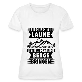 Bitte Sofort in der Berge Bringen - - Frauen Funktions-T-Shirt - Weiß - Vorne - AI Model Female 172 dark (172cm)
