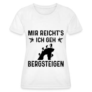 MIR RICHTS ICH GEN BERGSTEIGEN - - Frauen Funktions-T-Shirt - Weiß - Vorne - AI Model Female 172 dark (172cm)