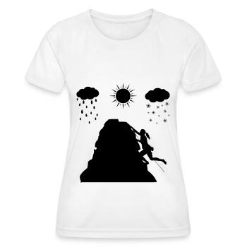 Alle Jahreszeiten und Klettern - (2) - Frauen Funktions-T-Shirt - Weiß - Vorne - AI Model Female 172 dark (172cm)