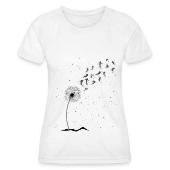 Ski Pusteblume - - Women's Functional T-Shirt - white - Front - AI Model Female 172 dark (172cm)