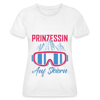 Prinzessin auf Skiern - (s.k) - Frauen Funktions-T-Shirt - Weiß - Vorne - AI Model Female 172 dark (172cm)