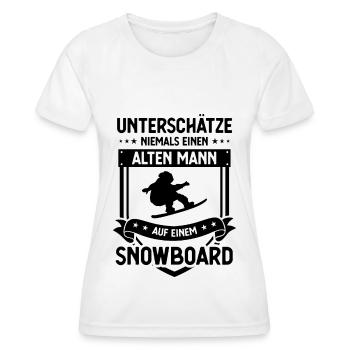 Unterschette Niemals Einen Alten Mann auf Einem Sn - Frauen Funktions-T-Shirt - Weiß - Vorne - AI Model Female 172 dark (172cm)