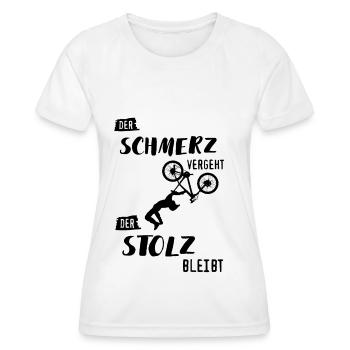 Der Schmerz verhogt der Stolz Bleibt - - Frauen Funktions-T-Shirt - Weiß - Vorne - AI Model Female 172 dark (172cm)