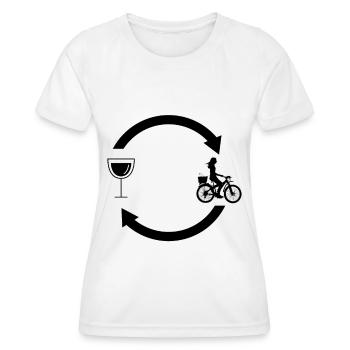 Wine Loads Flèches et Cyclisme 2 - - T-shirt sport Femme - blanc - Devant - AI Model Female 172 dark (172cm)