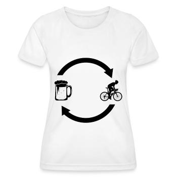 Flèches de chargement de bière et cyclisme 1 - - T-shirt sport Femme - blanc - Devant - AI Model Female 172 dark (172cm)