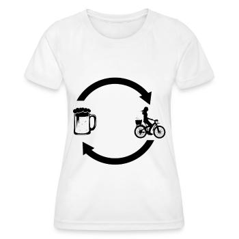 Bierlastenpfeile und Radfahren 2 - - Frauen Funktions-T-Shirt - Weiß - Vorne - AI Model Female 172 dark (172cm)