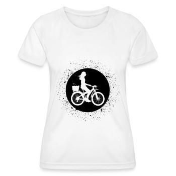 Cercle avec seringues et cycle - (2) - T-shirt sport Femme - blanc - Devant - AI Model Female 172 dark (172cm)