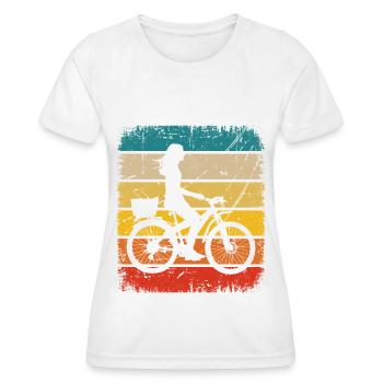 Vintage-Quadrat und Radfahren 2 - - Frauen Funktions-T-Shirt - Weiß - Vorne - AI Model Female 172 dark (172cm)