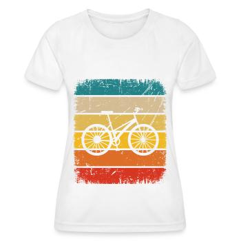Vintage Square and Cycling - - Women's Functional T-Shirt - white - Front - AI Model Female 172 dark (172cm)
