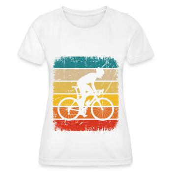 Vintage-Quadrat und Radfahren 1 - - Frauen Funktions-T-Shirt - Weiß - Vorne - AI Model Female 172 dark (172cm)