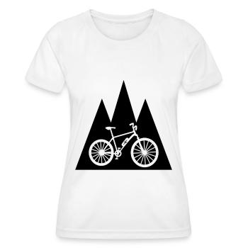 Triangle Mountain and Ebike - - Women's Functional T-Shirt - white - Front - AI Model Female 172 dark (172cm)