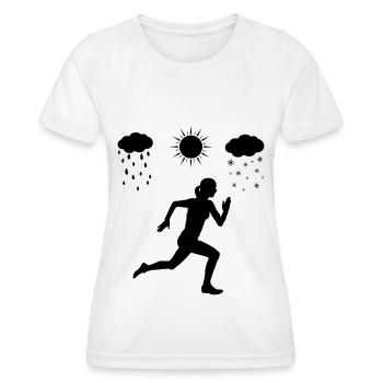 Toutes les saisons et en cours d’exécution - - T-shirt sport Femme - blanc - Devant - AI Model Female 172 dark (172cm)