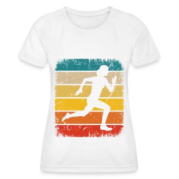Vintage Square and Running 1 - - Women's Functional T-Shirt - white - Front - AI Model Female 172 dark (172cm)