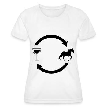 Flèches de chargement de vin et cheval - - T-shirt sport Femme - blanc - Devant - AI Model Female 172 dark (172cm)