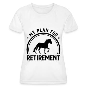 Mon plan de retraite - - T-shirt sport Femme - blanc - Devant - AI Model Female 172 dark (172cm)