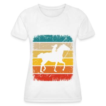 Parcours Vintage et Cheval 1 - - T-shirt sport Femme - blanc - Devant - AI Model Female 172 dark (172cm)