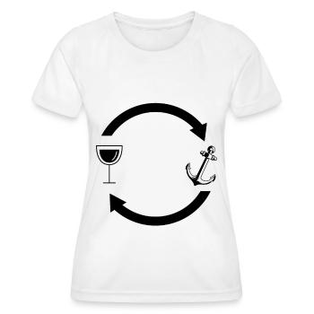 Flèches et voiles de chargement de vin 1 - - T-shirt sport Femme - blanc - Devant - AI Model Female 172 dark (172cm)
