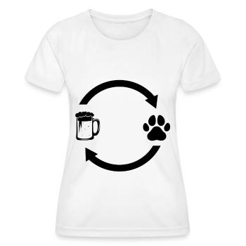 Beer Load Arrows and Dog 3 - - Women's Functional T-Shirt - white - Front - AI Model Female 172 dark (172cm)
