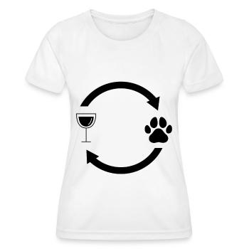 Flèches de vin et chien 3 - - T-shirt sport Femme - blanc - Devant - AI Model Female 172 dark (172cm)