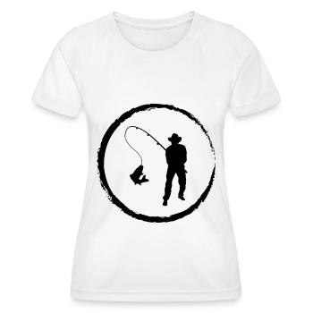 Corrik and Fishing - - Women's Functional T-Shirt - white - Front - AI Model Female 172 dark (172cm)
