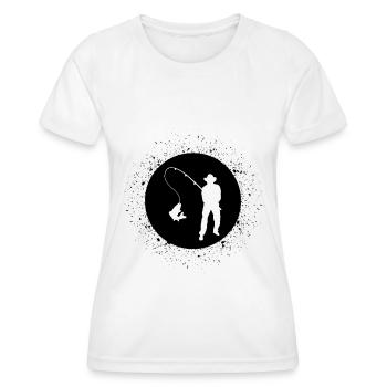 Circle with syringes and fishing - - Women's Functional T-Shirt - white - Front - AI Model Female 172 dark (172cm)